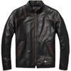 Style RL Top Layer Oil Waxed Cowhide Real Leather Jacket Men Stand Collar Brown Motorcycle Coat Men's Biker Jacket Spring Autumn