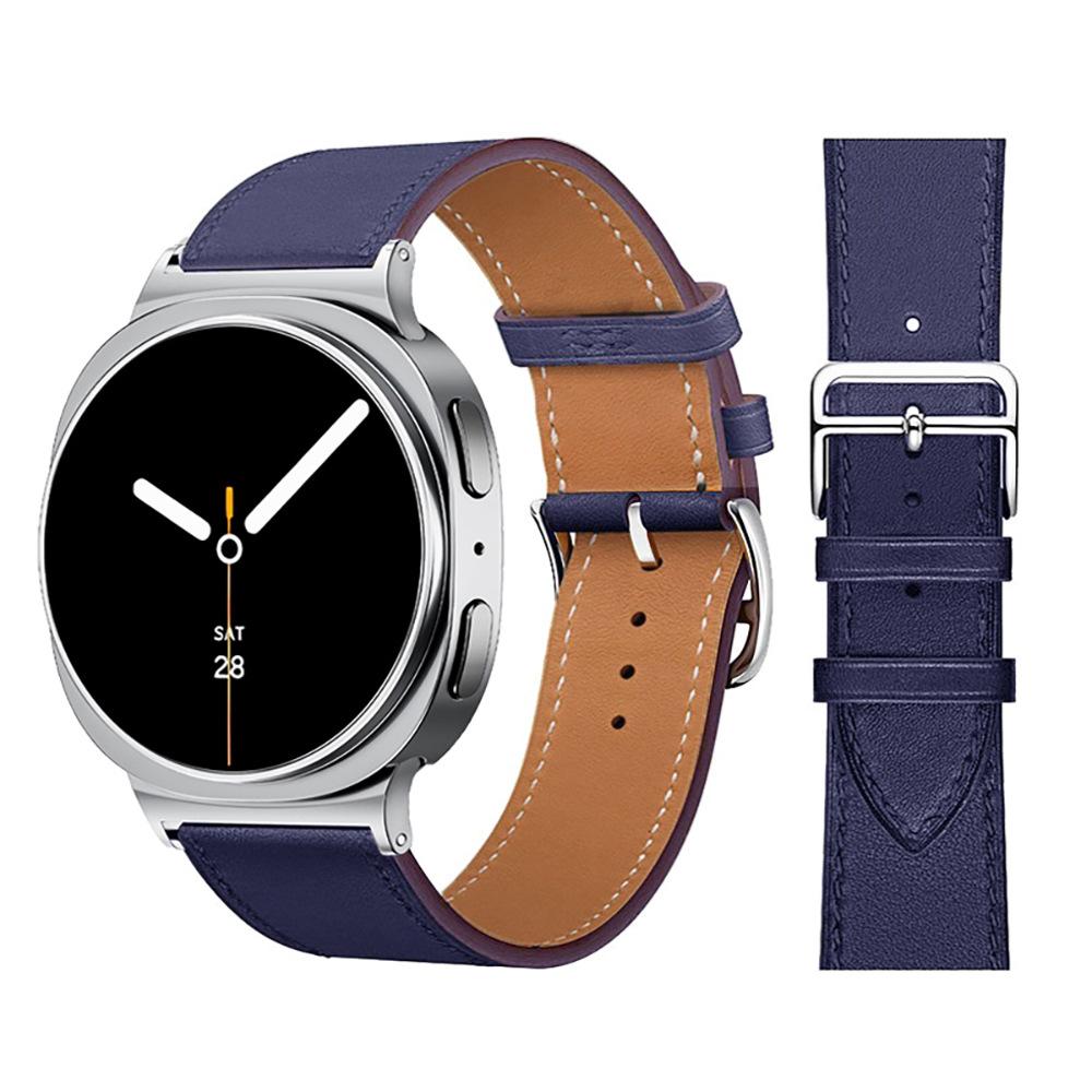 Pulseira de Couro Genuíno de Reposição Para Samsung Galaxy Watch 8 (40mm, 44mm) / Galaxy Watch 8 Classic