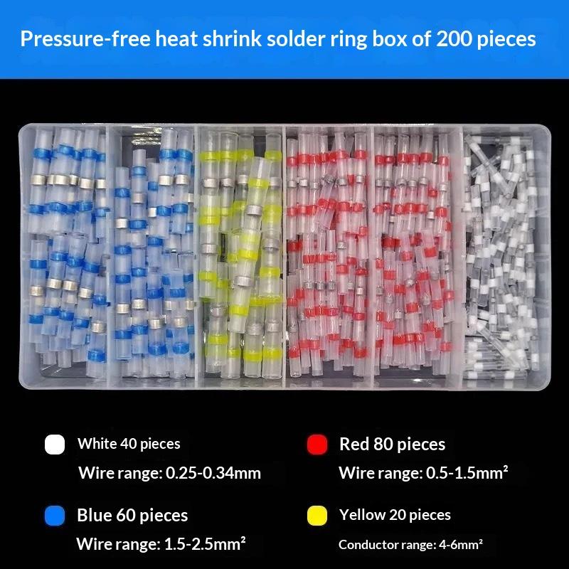 50 To 500Pcs Heat Shrink Solder Seal Wire Connectors Kit Waterproof Butt Electrical Terminalsinsulated Splice Marine Automotive