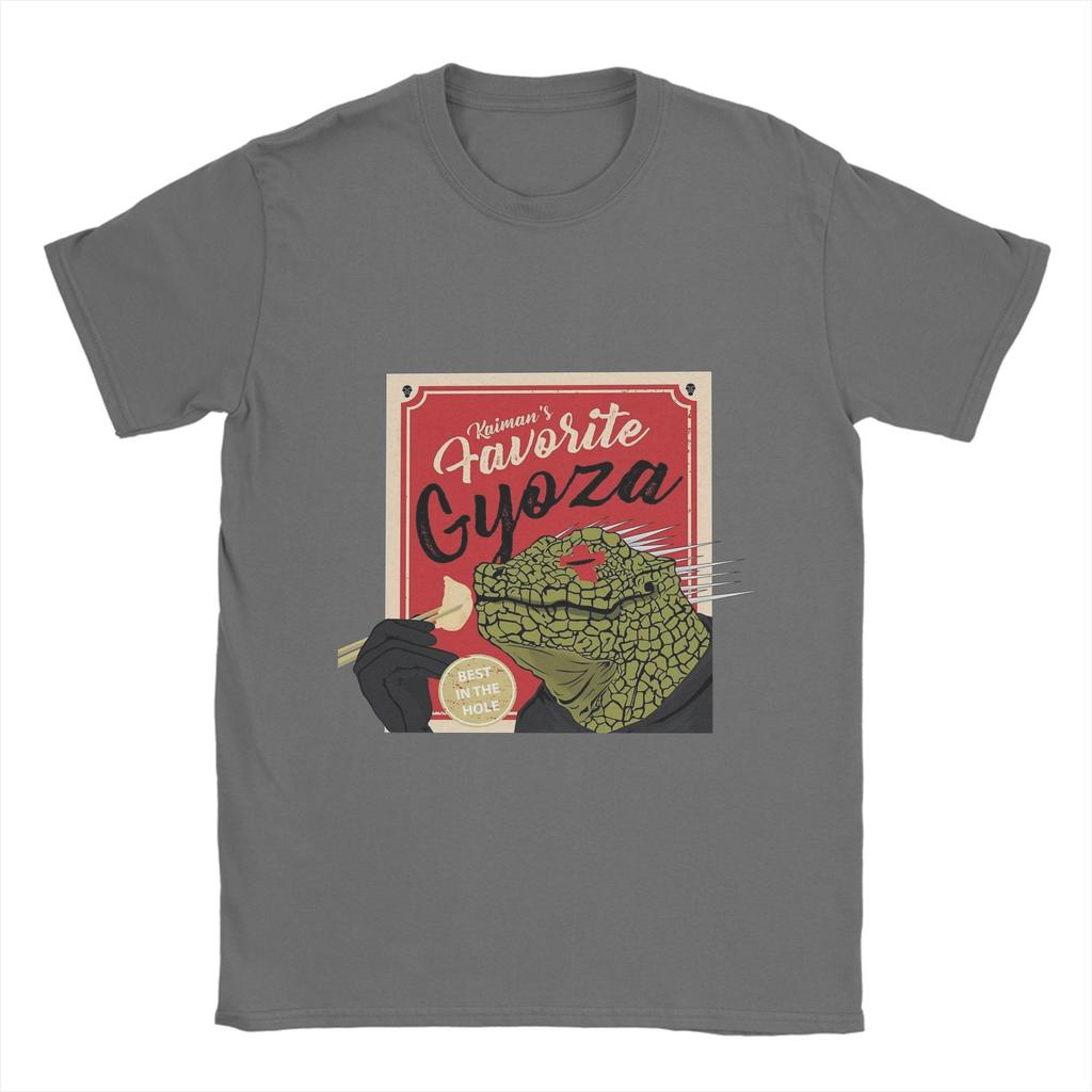 Dorohedoro Kaiman isst Gyoza T-Shirt Sommer Freizeit T-Shirts Herren Reine Baumwolle O-Ausschnitt Oberteil T-Shirts Kurzarm Vintage Oberteile