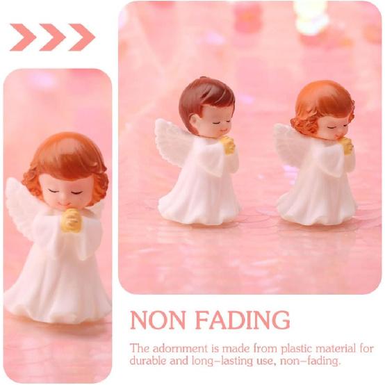

4 шт. Фигурки молящихся ангелов, 2,55 дюйма, Мини-пластиковые фигурки молящихся ангелов для садовой статуи, украшения дома