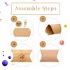 20pcs Mini Candy Box Folding Paper Pillow Type Wedding Gift Box Thank You Tag Festival Gathering Gifts Party Favors TMZ