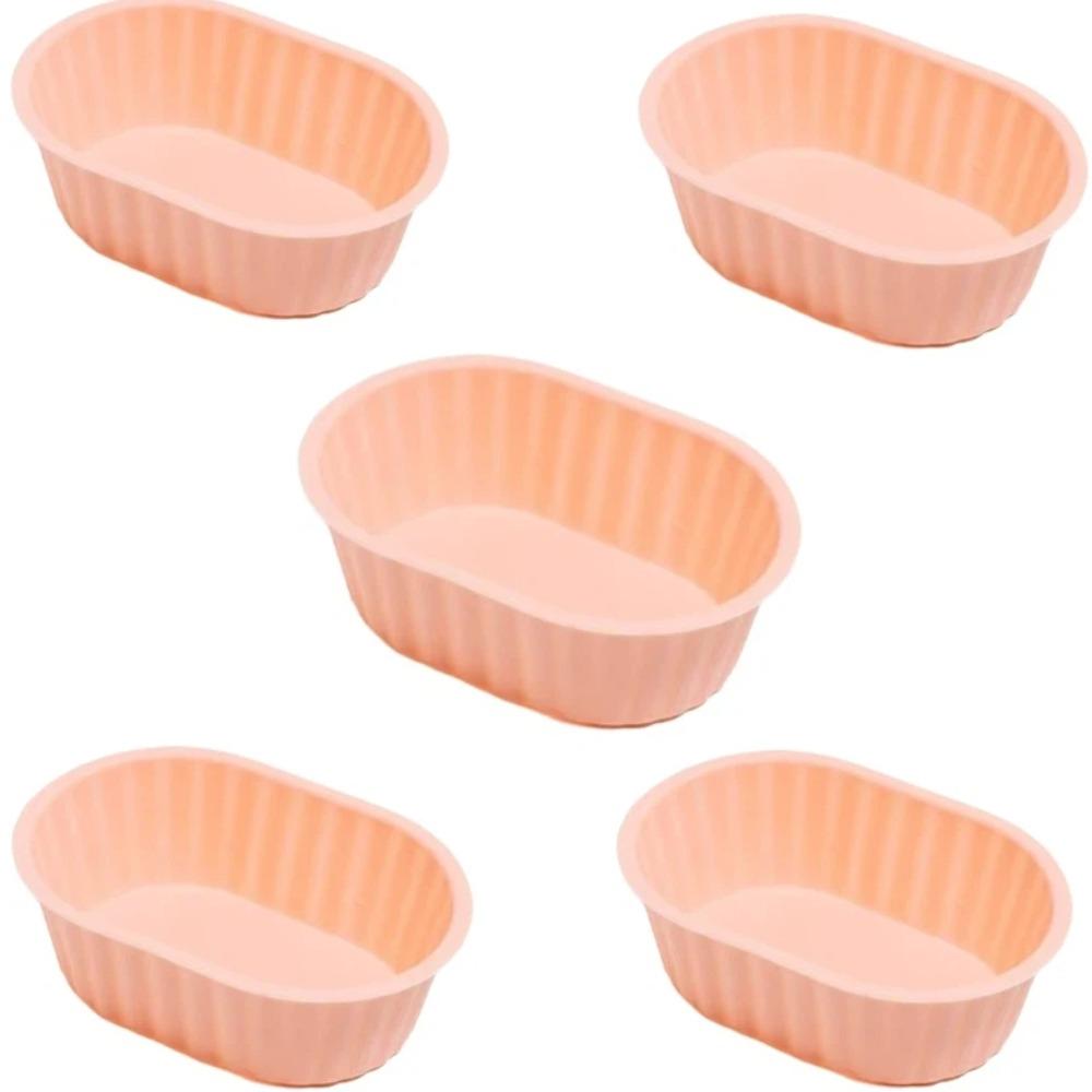 Oval Cupcake Baking Molds Easy Release Baking Molds Multi-functional Baking Cups Home Kitchen оранжевый