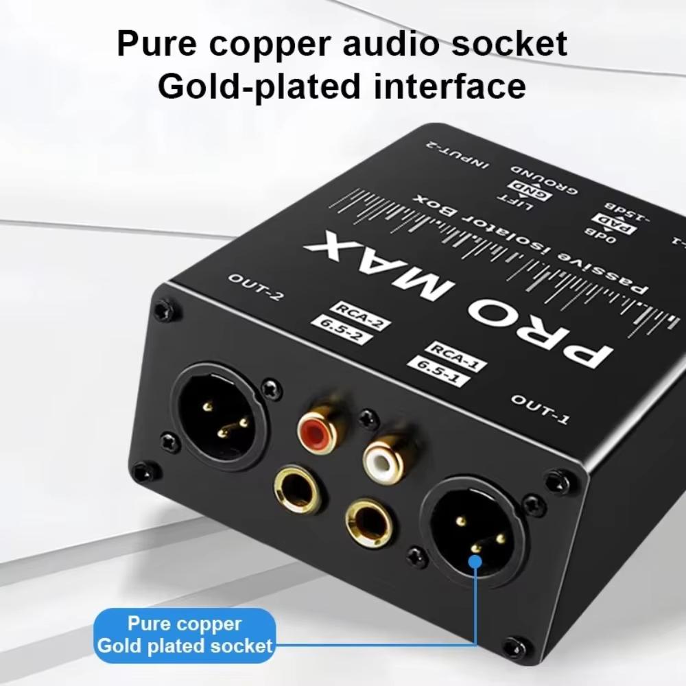 Multi-functional XLR Audio Isolator RCA Professional Audio Noise Filter 2 Way Passive Audio Isolator Accessories Live Broadcast