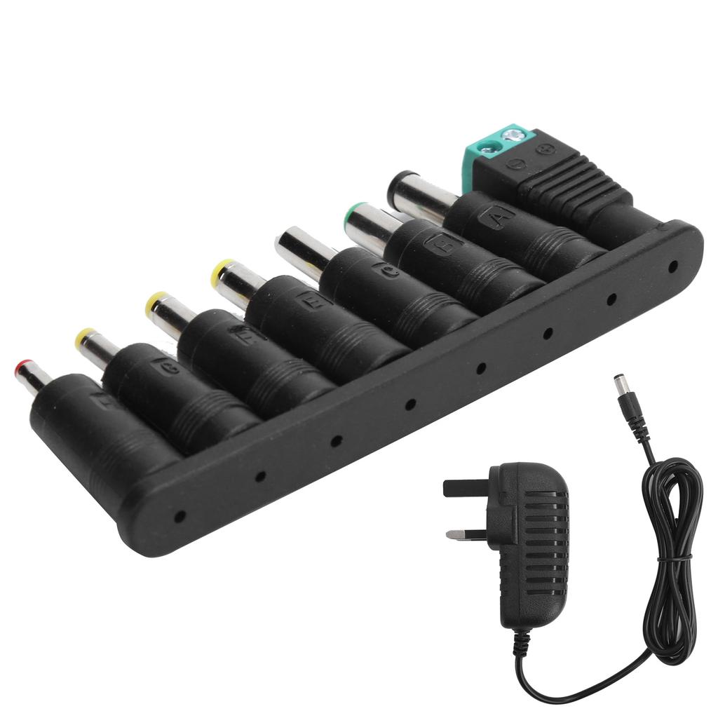 Adaptor Alimentare 12V 2A Benzi LED Încărcător Comutare cu 8 Mufe de Conversie DC 100‑240V Mufă UK