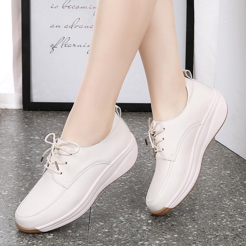 Women's Leather Boots Driving Comfort Women’s Wedge Sneakers Casual Nurse Loafers for Girls Walking Minimalist Summer Maternity Shoes for Women