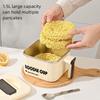 Square Noodles Container with Drain Holes Dishwasher Safe Stainless Ramen Bowl Kitchen Dining Accessory
