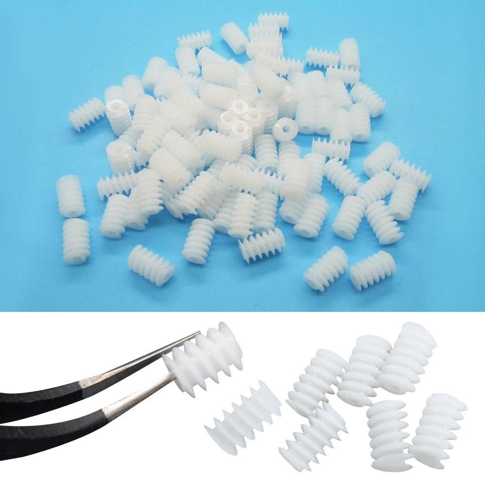 100PCS High Quality Toy Accessories DIY Worm Gear 2A Turbine Bore Worm Gear Turbine Reduction Gear