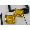 Fabulous Natural Sapphire Yellow Earring 13-14 Ct Baguette Cut Pair Gemstone