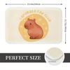 Cute Capybara-Themed Non-Slip Bathroom Mat - Soft, Machine-Washable Polyester Rug for Home Decor, Perfect for Bedroom & Entryway