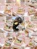 Golden Rich Long-Eared Rabbit Plush Doll with Bow and Princess Skirt - Valentine's Day Charm