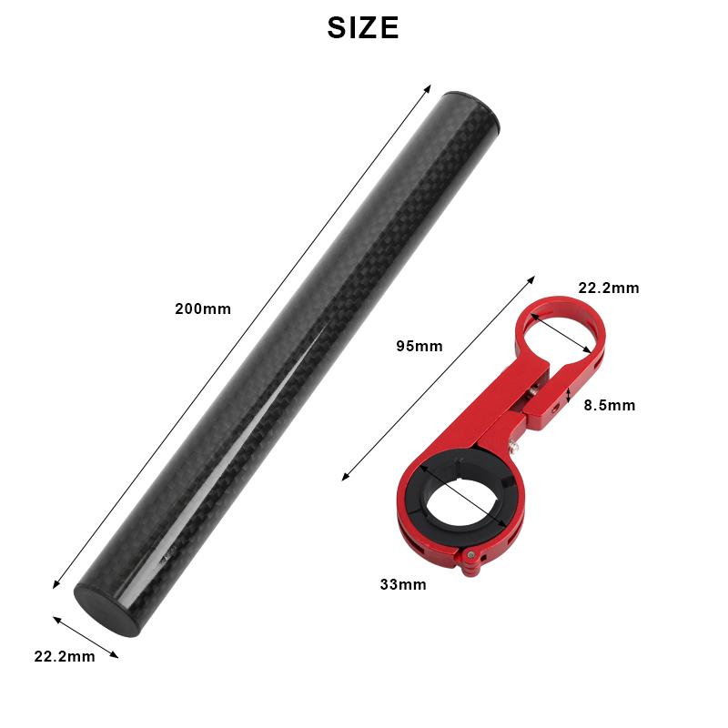 Suport pentru mâner pentru bicicletă Aliaje de aluminiu Suporturi extinse din fibră de carbon Suport pentru faruri pentru bicicletă Suporturi extinse pentru ciclism