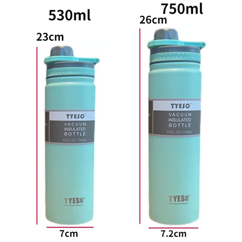 Tyeso 530ML 750ML Borraccia Termica Acciaio Inossidabile Tazza da Caffè Termos Isolato Sport Viaggio Tazza Termica per PALESTRA