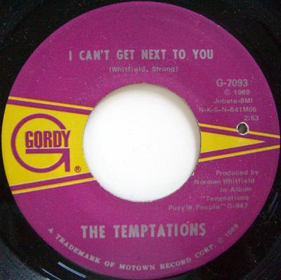 7inch Record TEMPTATIONS - I Can't Get Next To You G7093 Gordy 1969 US Soul/Funk Used