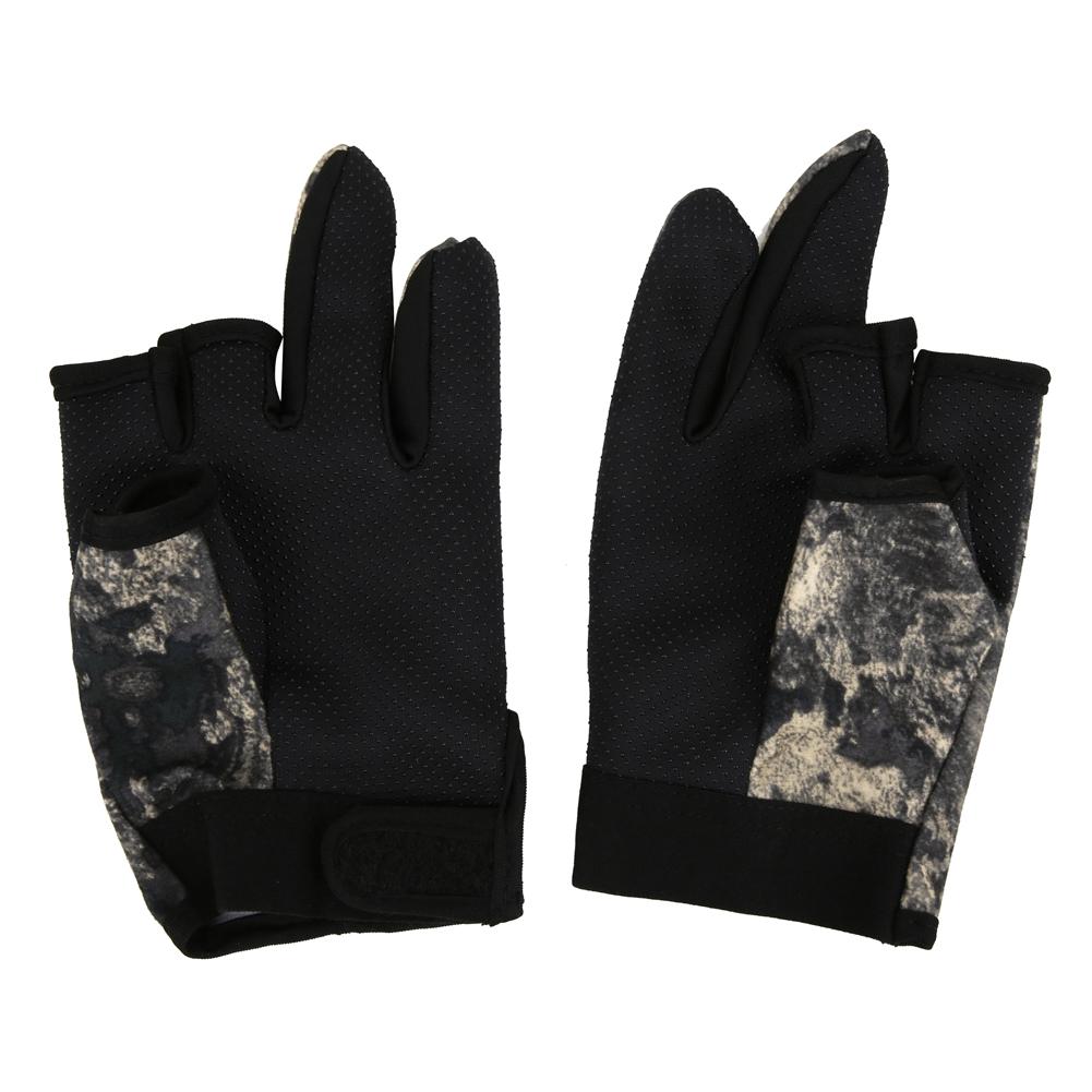 1 Paar Angelhandschuhe Rutschfest 3 Finger freiliegend Sport Handschuhe Outdoor Angelzubehör(Handschuhe )