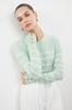 Women's Elegance Style Sweater Black Premium Yarn Special Yarn Striped Knitwear Sweater