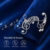 1Pcs Unisex 2-Color Elegant Music Lover Party Office Brooch Pin Metal Musical Note Brooches For Women Gifts