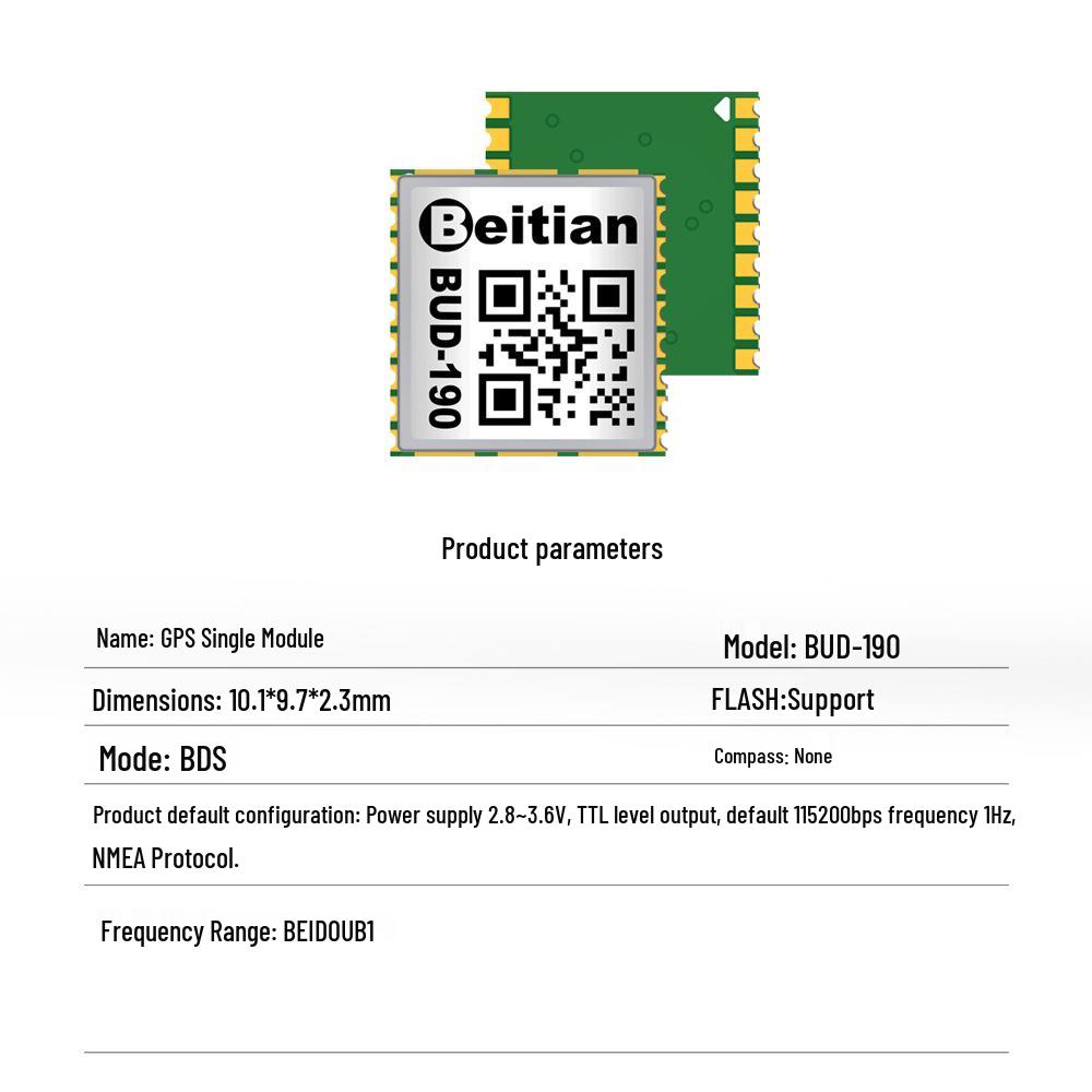 North Sky BE-126: 10th Gen Compact GPS Module with BeiDou GNSS Antenna