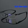 Men'S Casual Half-Rimless Anti-Blue Light Glasses Non-Prescription Computer Eyewear Included