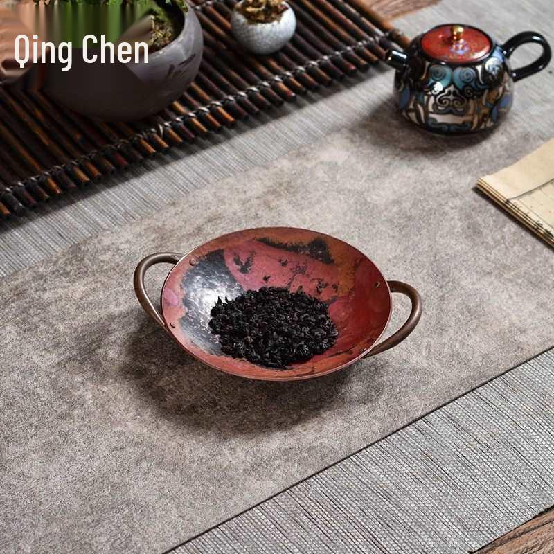 

Горшок для обжарки чая из чистой меди, Игрушка для заваривания на плите, Ручная сковорода.