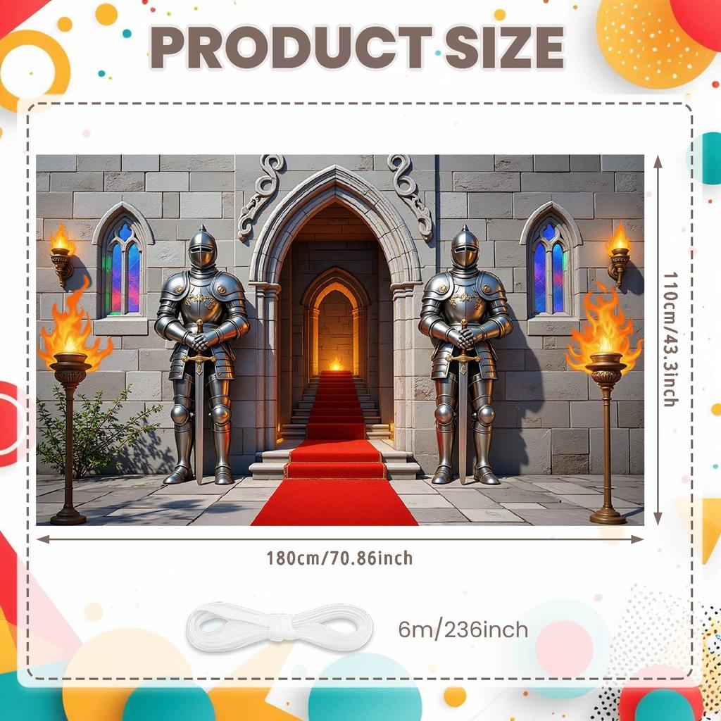 Royal Gathering Backdrop Castle Archway Medieval Event Banner Medieval Celebration Display Stone Castle Wall Royal Knight Banner