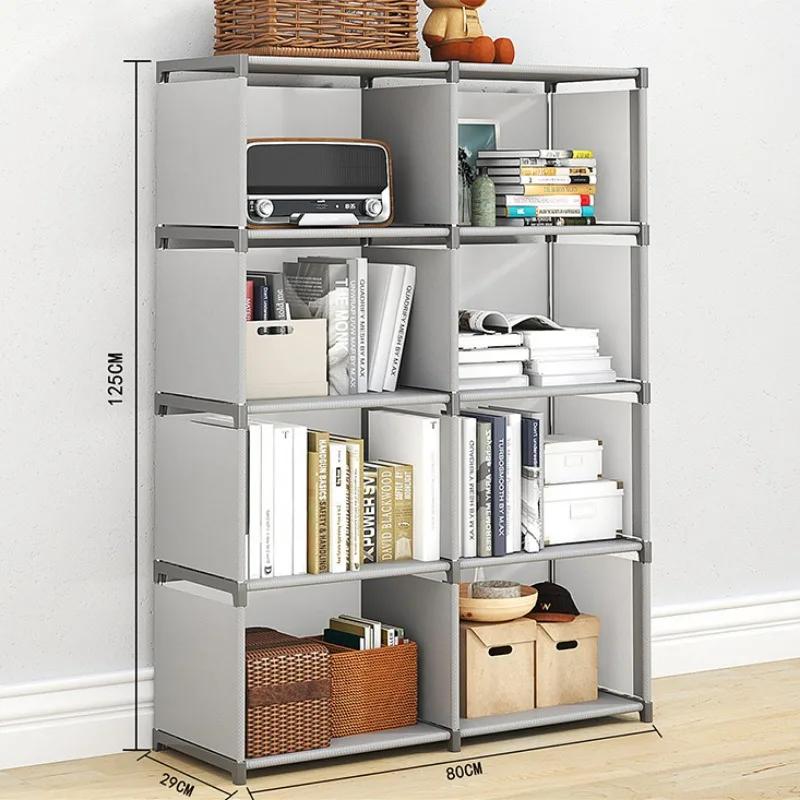 DIY Bookshelf Multi-layer Book Organizer Debris Rack Shelf Home Decor Storage Locker Portable Multi-layer Easy Assembly Bookcase