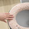 Thickened Toilet Seat Cover 2pcs Household Zipper Waterproof and Warm Toilet Seat Cushion Cover Skin Friendly Autumn and Winter