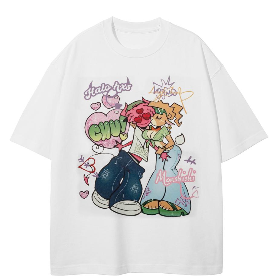 Streetwear Lustiges Grafik-T-Shirt Baumwolle T-Shirt Unisex Tops Tees Sommer Kurzarm T-Shirt