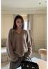 2026 A/W Fluffy Soufflé Cashmere-Silk Wool Brushed Knit Sweater