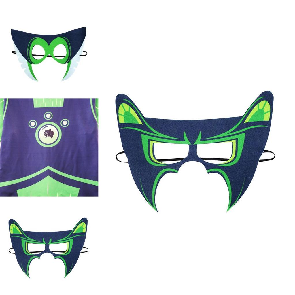 Costum Wild Kratts Puterea Creaturii Pentru Copii Cu Salopetă Verde Marin și Mască