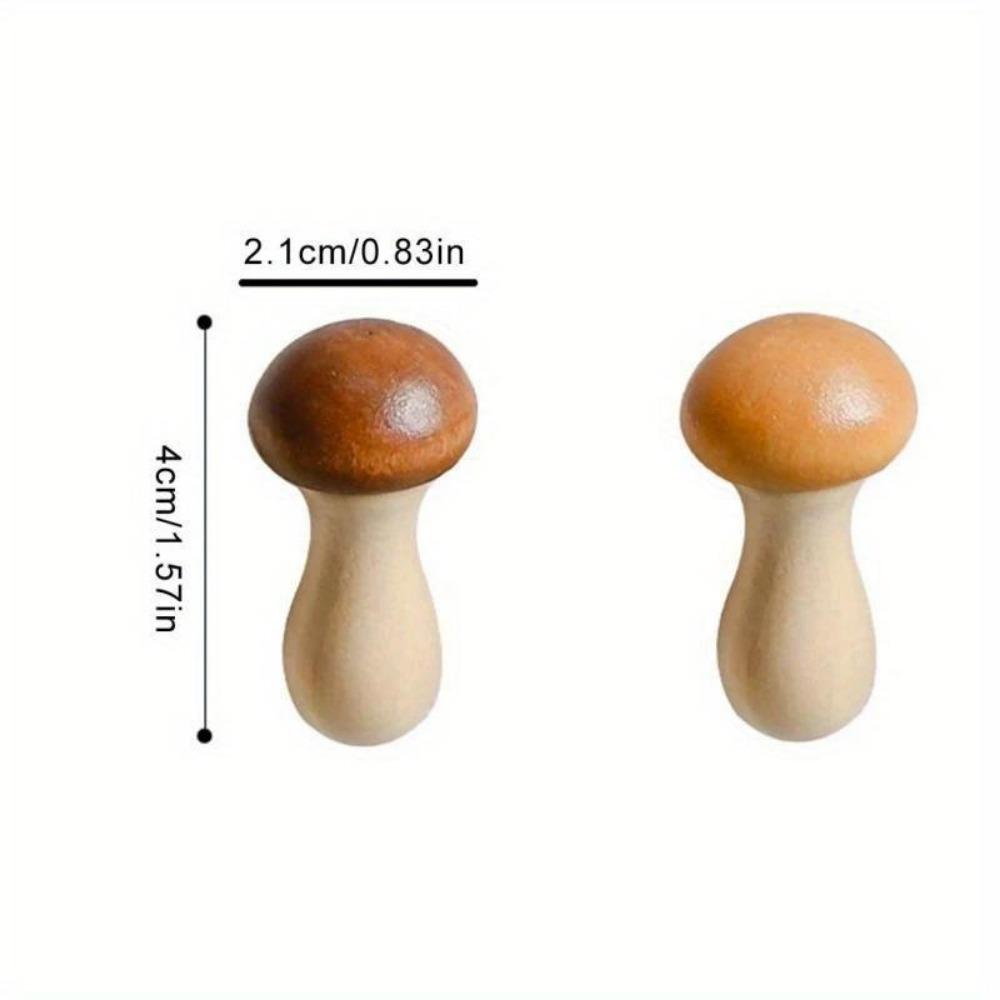 Lot de 2 porte-baguettes en bois en forme de champignon, décoration de table de cuisine, repose-baguettes, cuillère, fourchette, couteau
