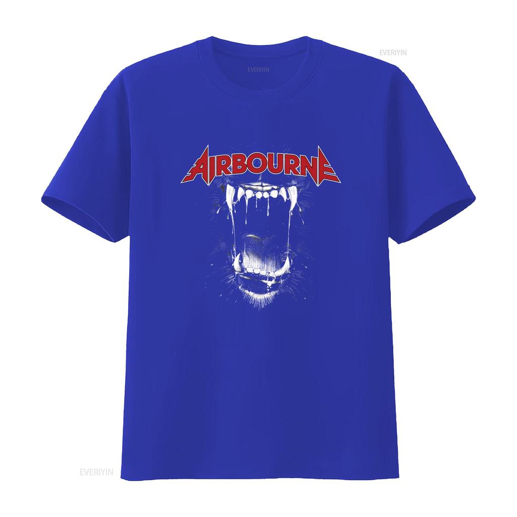 Airbourne Rock Band T Shirt Tour Te1508 5HCR Bold Design for Music Fans Vintage Washed Casual Comfortable Slightly Versatile