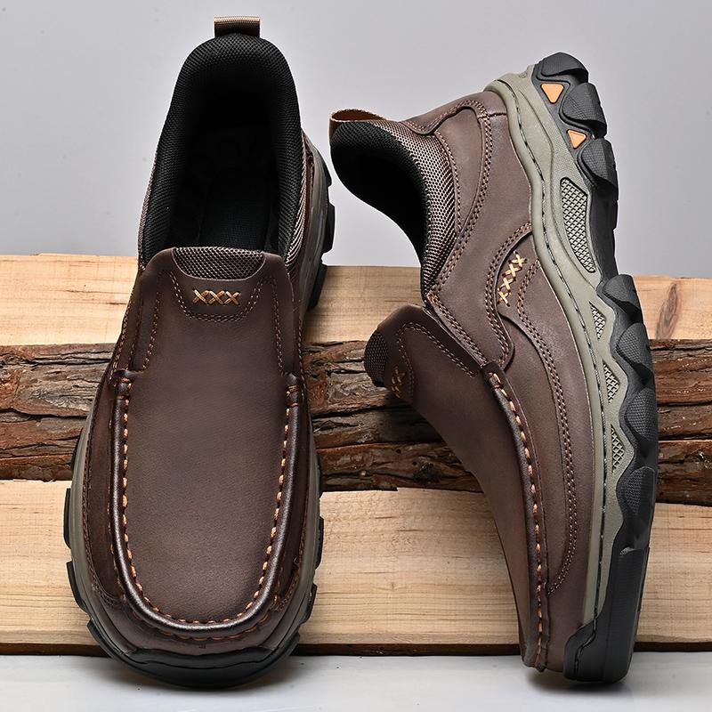 Genuine Leather Loafers Classic Soft Mens Casual Shoes Brand Male Slip-on Footwear Leisure Walk Driving Shoes Moccasins