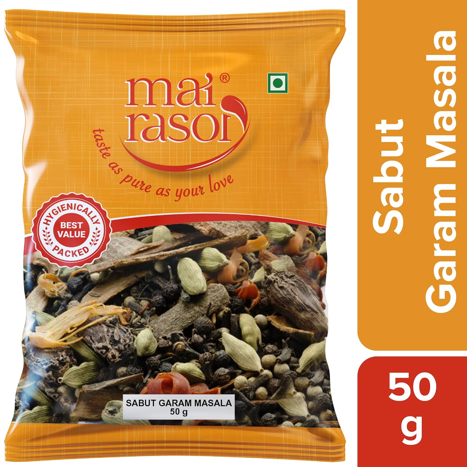 

MAI RASOI Whole Sabut Mix Garam Masala 50 g Pack Of 2 Aromatic Whole Spice Blend For Curries And Marinades