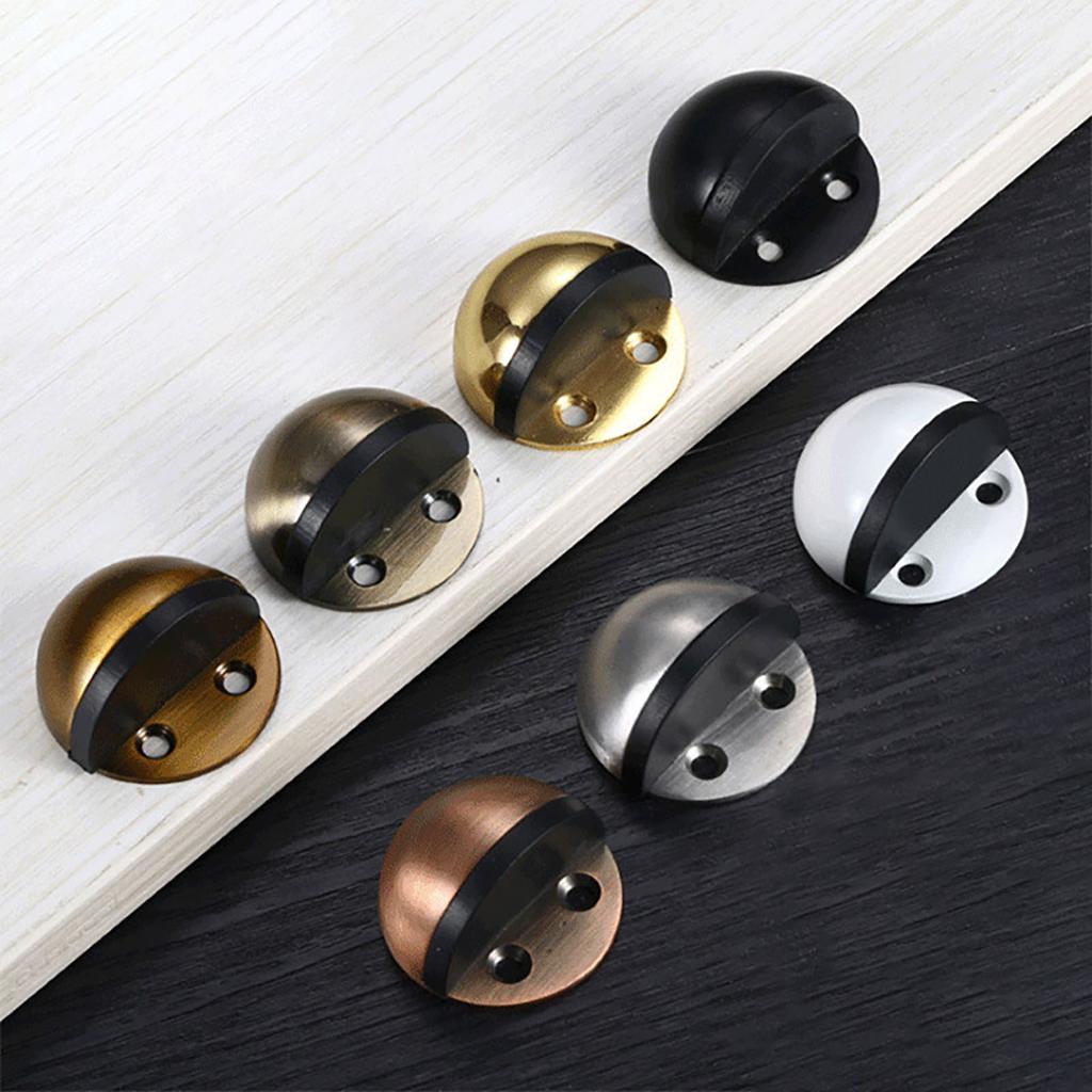 Dome Door Stop 304 Stainless Steel Sound Dampening Floor Door Bumper Punching Free Collision Proof