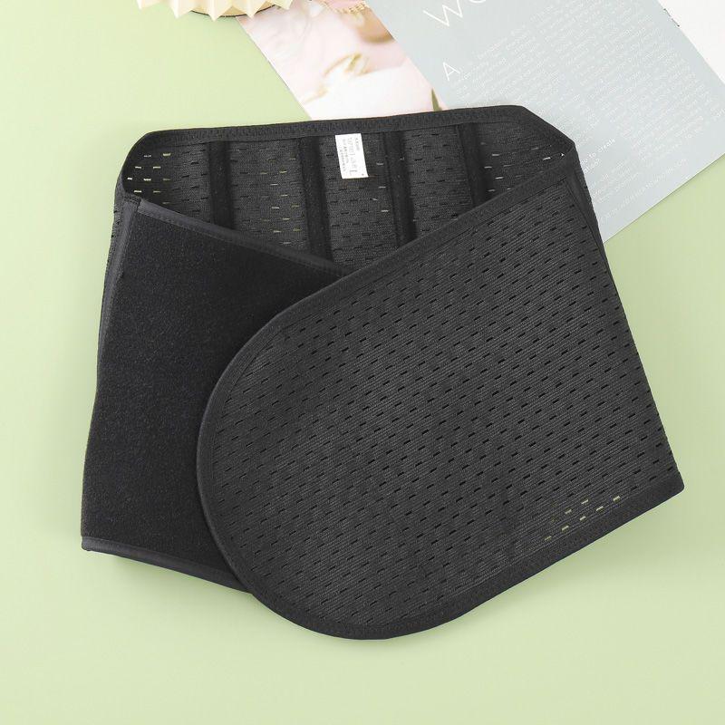 

Унисекс-пояс для коррекции фигуры после родов на липучке - дышащий, поддерживающий талию L (101-120 jin) чёрный