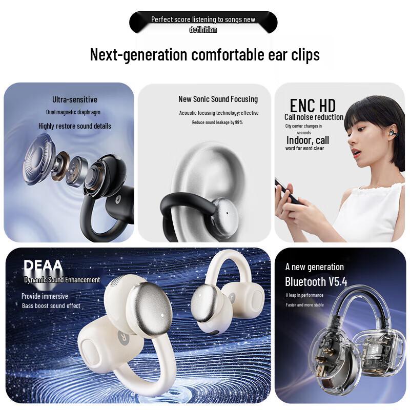 Philips TAT4469 Wireless Ear-Clip Bluetooth Earbuds