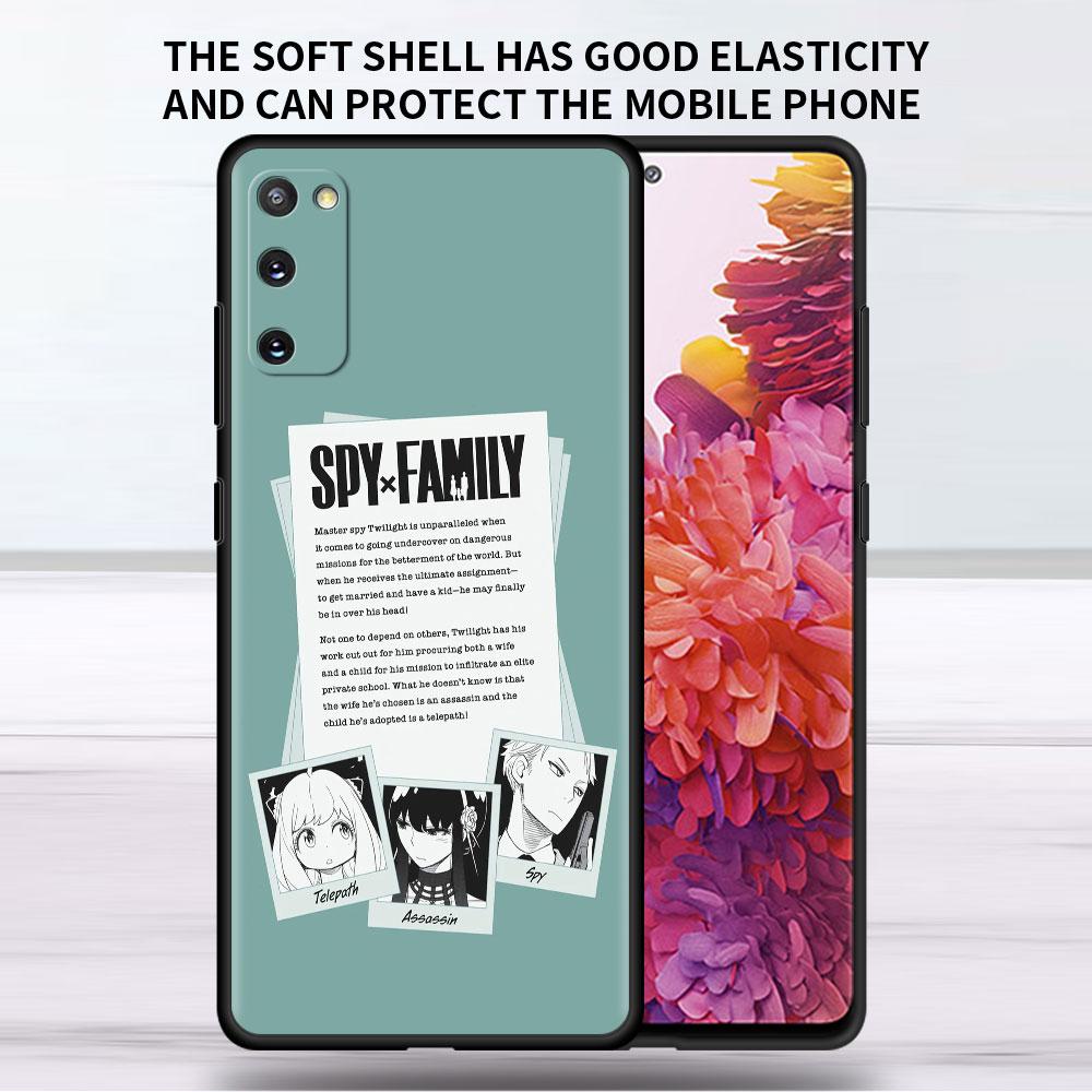 Soft Case For Samsung Galaxy Note 20 Ultra 10 Plus Lite A50 A70 A20 A40 A20e 9 8 A60 A10e Funda Phone Cover SPY×FAMILY Anime Sac