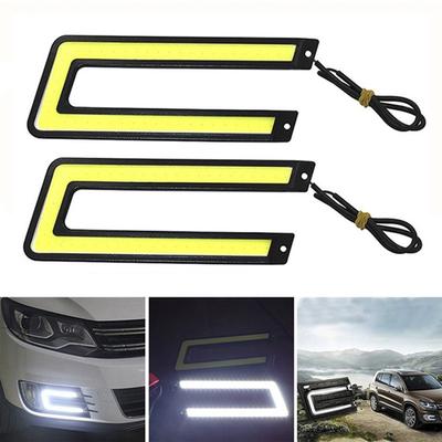 1ks 12V LED COB Auto DRL ve tvaru U ve tvaru písmene U pro jízdu s denním světlem do mlhy