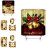 High-quality Waterproof Christmas Bathroom Set With Shower Curtain And Mat Pads