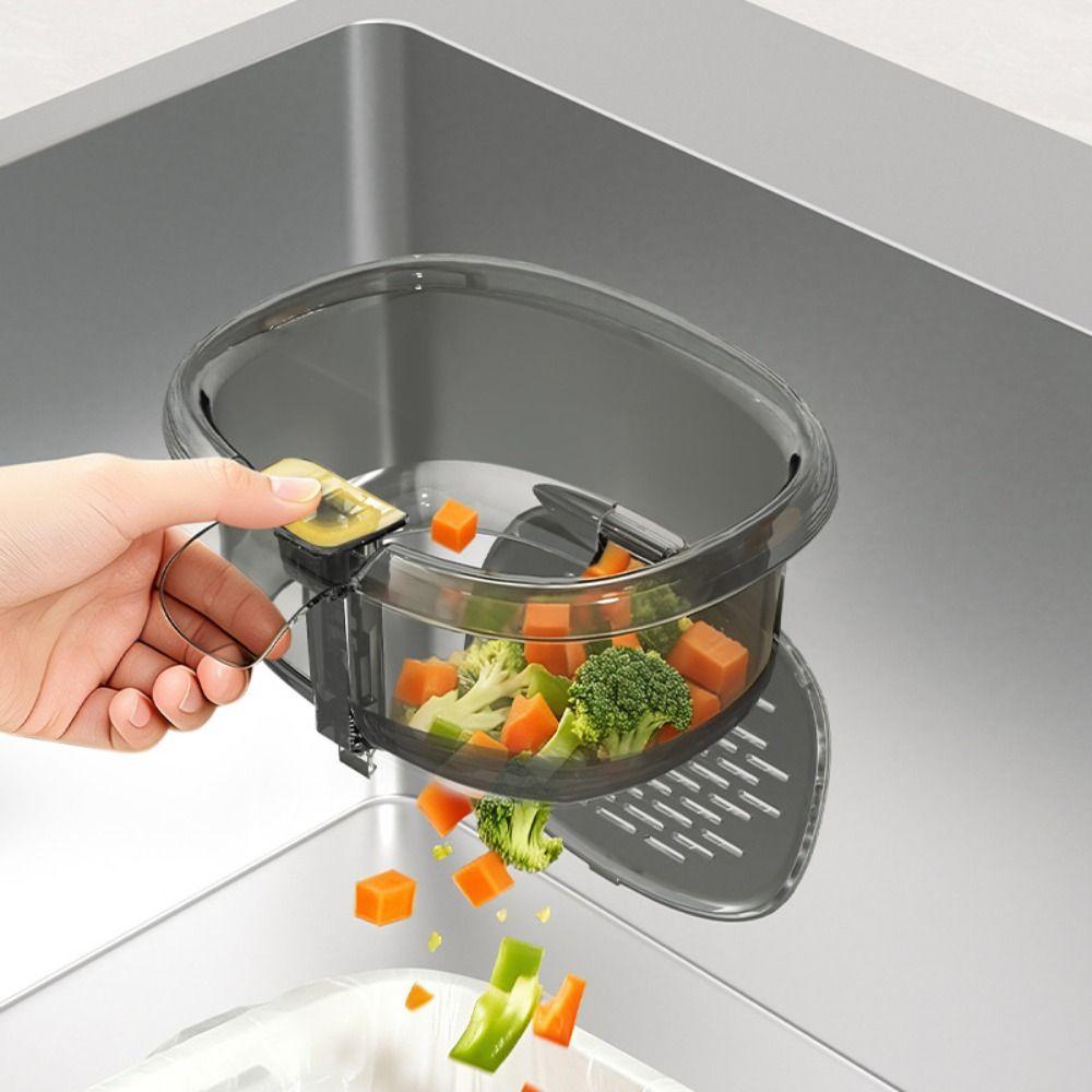 New Press Pour Sink Drain Basket Large Capacity Foldable Sink Food Catcher Mesh Drain Kitchen Drain Rack Food Waste Filtering