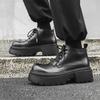 Herrenstiefel neue Martin-Stiefel mittelhoch Britischer Stil dicksohlige Workboots erhöhen Trend High-Top Derby-Schuhe 18955-J