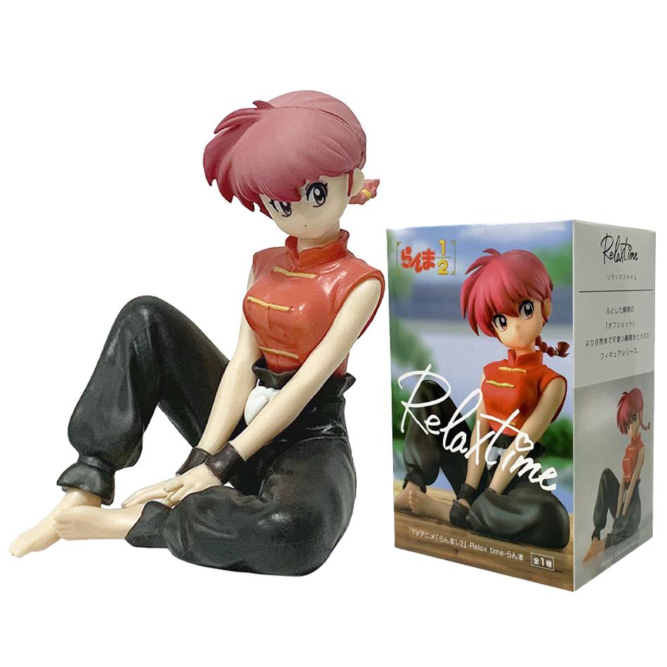 In Stock 10CM Ranma 1/2 Tendou Akane Ranma PVC Anime Figure Periphery Kawaii Sitting Toys Desktop Car Ornaments Model Gifts