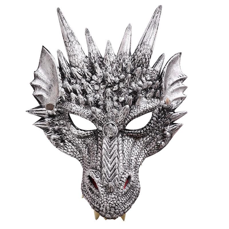 3D Foam PU Dragon Mask Halloween Costume Party Cosplay Mardi Gras Festival Prop