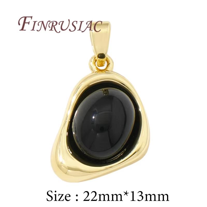 18K Real Gold Plated Natural Stone Charms For Jewelry Making,Pendants For Necklaces Making Accessories,DIY Jewelry Findings