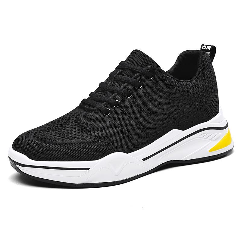 Autumn Men's Invisible Height-Boost Flyknit Sneakers – Breathable and Casual.