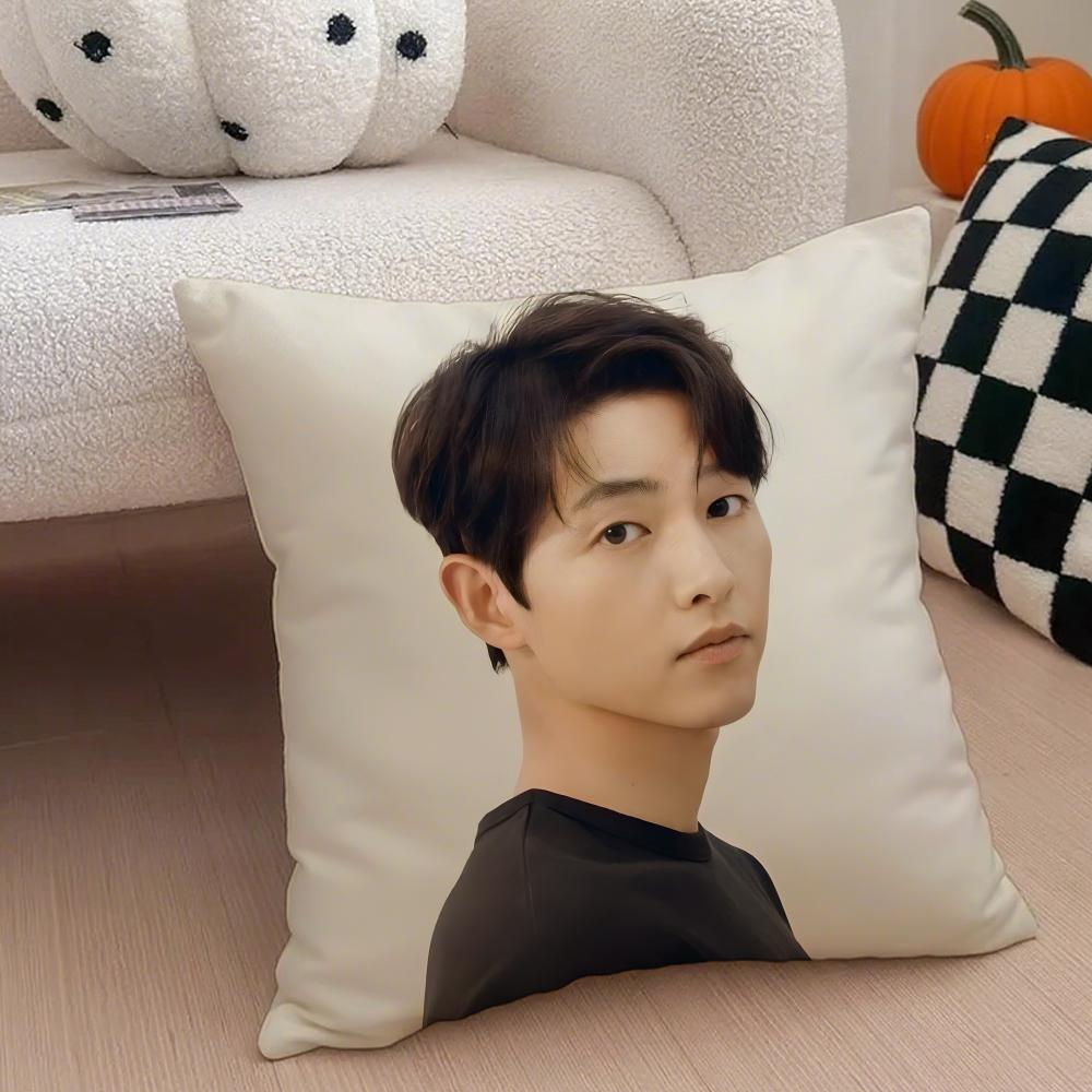 Handsome Talented Korean Actor SSong Joongki Cushion Cover Throw Pillow Cover Hidden Button Durable Polyester Chair Cushion