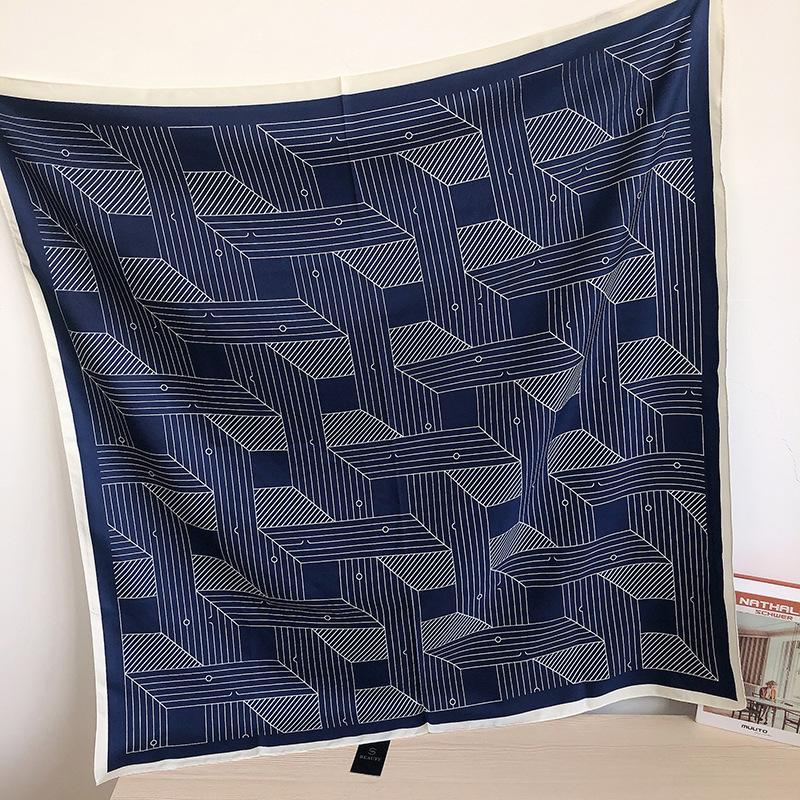 Korean Japanese Sweet Floral Square Scarf Women Summer Decorative Neck Scarf