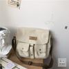 Japanese Harajuku Tooling Crossbody Bag Female, Korean ins Vintage Student Canvas Bag Art Academy Wind Mail A