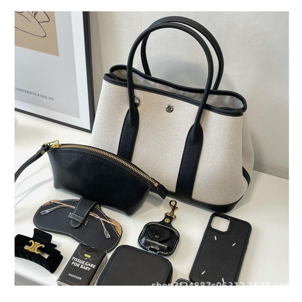 2024 Neue Damen Tasche Einzel Schulter Schräg über Körper Tragbare Canvas Gartentasche Tragbare Einkaufstasche Beuteltasche